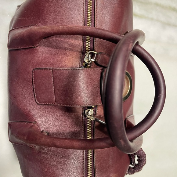 Salvatore Ferragamo Ferragamo Red Gancini Leather Satchel Dark red - Picture 12 of 17